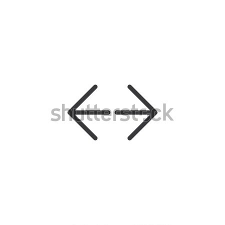 stretch full screen icon. isolated perfect pixel arrow symbol with flat style in white background fo Stock photo © taufik_al_amin