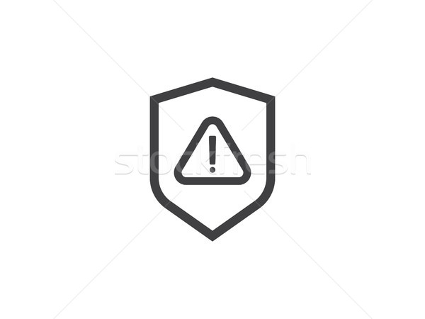 attention warning alert sign with exclamation mark symbol. shiel Stock photo © taufik_al_amin