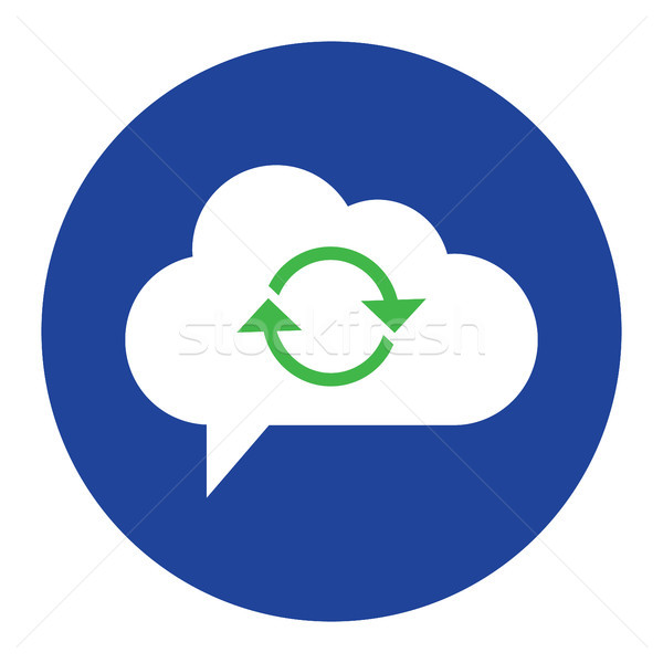 cloud computing concept sync Icon vector illustration Stock photo © taufik_al_amin