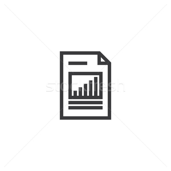 spreadsheet document paper outline icon. isolated note paper icon in thin line style for graphic and Stock photo © taufik_al_amin
