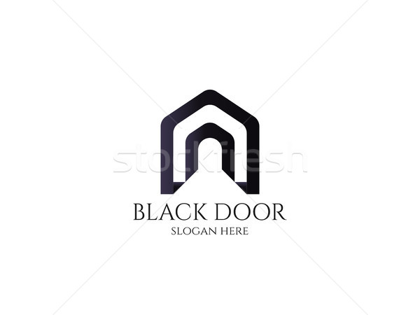 Uşă logo-ul acasă Imobiliare litera d intrare Imagine de stoc © taufik_al_amin
