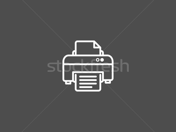 Drucker Symbol Symbol perfekt elektrische Stock foto © taufik_al_amin