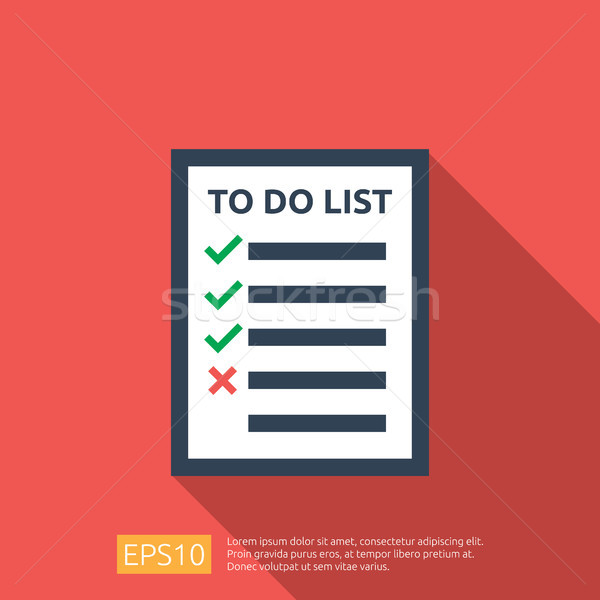 Para fazer a lista planejamento ícone estilo lista papel Foto stock © taufik_al_amin
