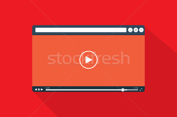 Videó játékos sablon stílus számítógép film Stock fotó © taufik_al_amin