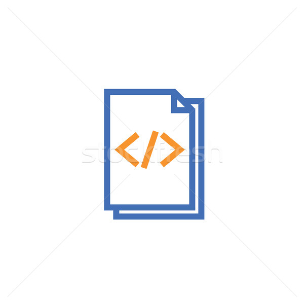 Html documento papel icono aislado Foto stock © taufik_al_amin