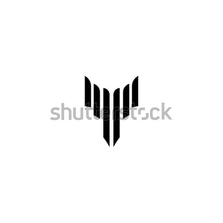 翼 ロゴ 手紙 抽象的な シルエット ビジネス ストックフォト © taufik_al_amin