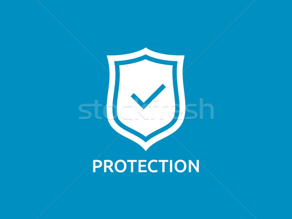 check shield icon symbol. Secure Protection Concept vector illus Stock photo © taufik_al_amin