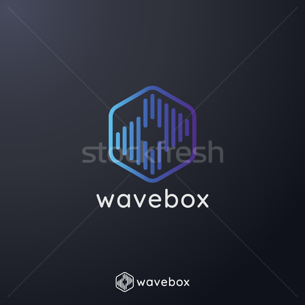 abstract audio signal wave pulse logo for business, apps radio, technology, or data. icon symbol tem Stock photo © taufik_al_amin