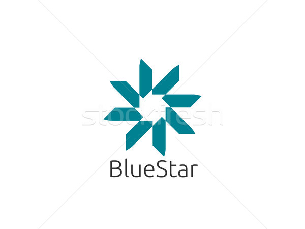 Abstract circle star logo template. modern corporate design conc Stock photo © taufik_al_amin