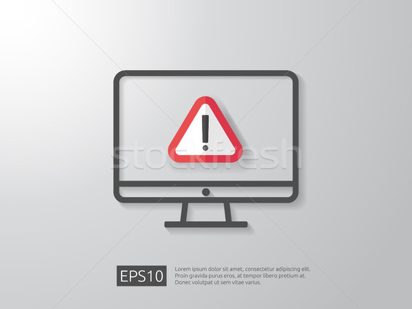 attention warning alert sign with exclamation mark symbol. shiel Stock photo © taufik_al_amin