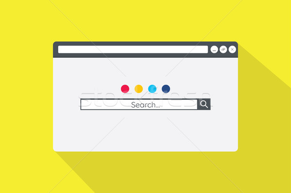 search browser bar in flat style vector illustration Stock photo © taufik_al_amin