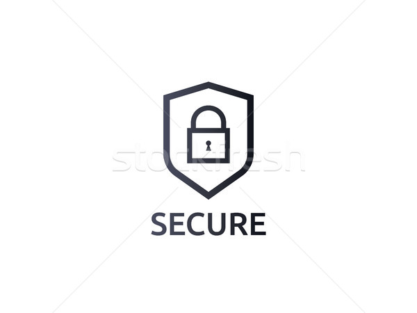 shield line icon, Privacy Data protection and Internet VPN Secur Stock photo © taufik_al_amin