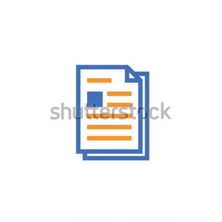 Dokument Papier Gliederung Symbol isoliert Briefbogen Stock foto © taufik_al_amin