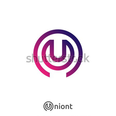 letter U, N logo icon. Abstract alphabet sign design for business company. vector illustration. Stock photo © taufik_al_amin