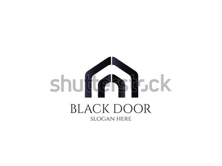 door logo for home or real estate. letter A or D. entrance, gate, construction, doorway symbol vecto Stock photo © taufik_al_amin