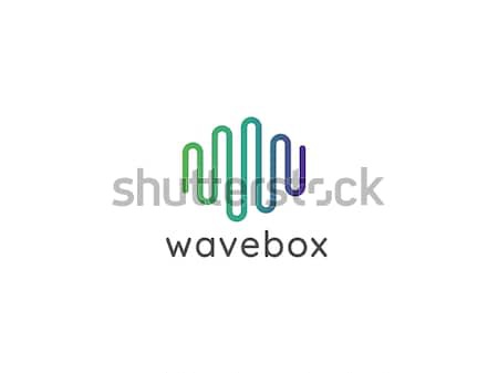 abstract audio signal wave for business, apps, technology, or data logo icon. symbol template Vector Stock photo © taufik_al_amin