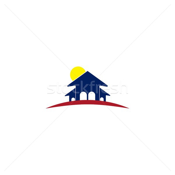 Abstract huis logo-ontwerp sjabloon home onroerend Stockfoto © taufik_al_amin