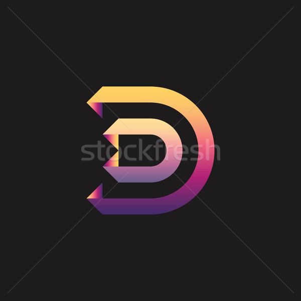 Letter D Logo Template Vector illustration Stock photo © taufik_al_amin