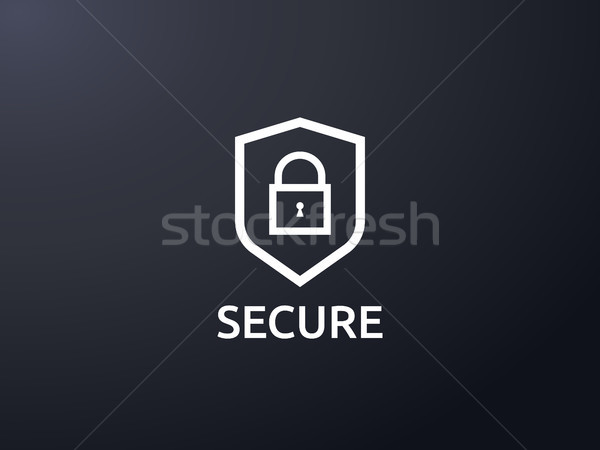 shield line icon, Privacy Data protection and Internet VPN Secur Stock photo © taufik_al_amin