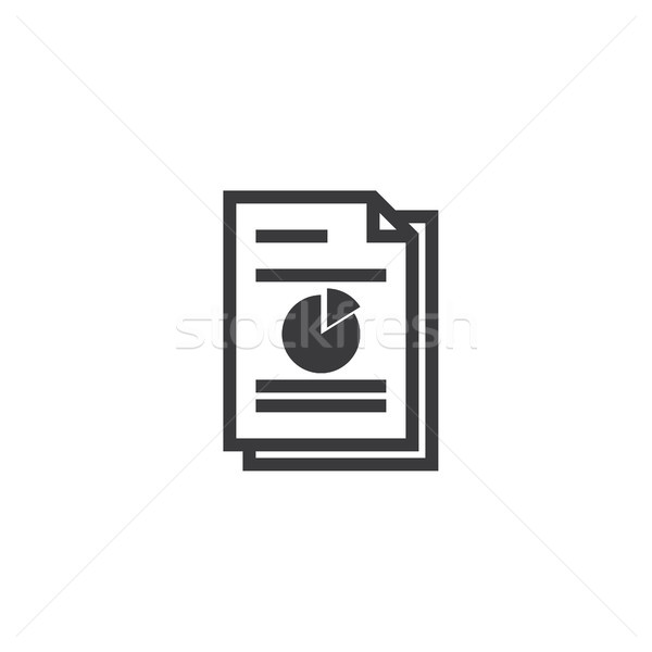 Táblázat irat papír skicc ikon izolált Stock fotó © taufik_al_amin