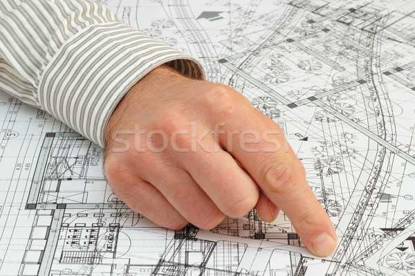 architect pointing the solution Stock photo © taviphoto