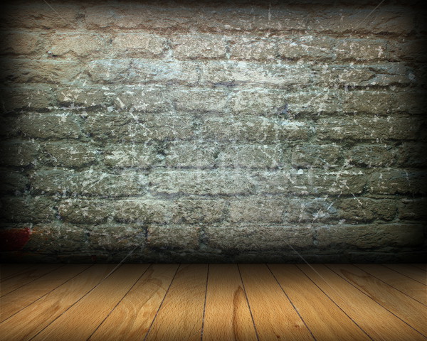 Chambre intérieur fond vieux patiné mur de briques [[stock_photo]] © taviphoto