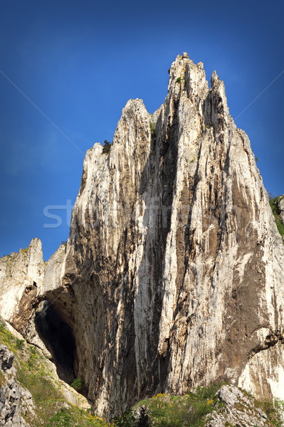 美しい シャープ 石灰岩 壁 夏 旅行 ストックフォト © taviphoto