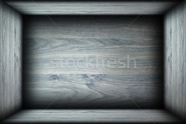 blue wood box interior Stock photo © taviphoto