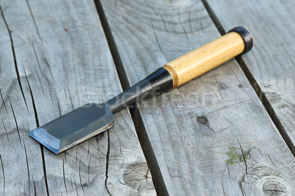 Carpenteria manuale scalpello tavolo in legno tradizionale oggetto Foto d'archivio © taviphoto