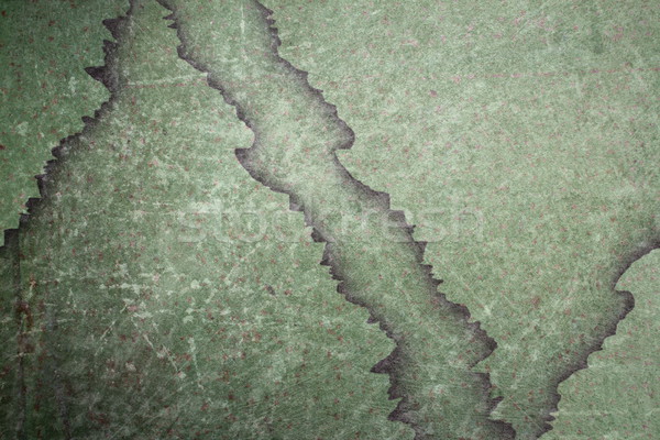 Grünen Metall schmutzig Oberfläche Risse Papier Stock foto © taviphoto
