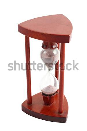 wooden hourglass over white Stock photo © taviphoto