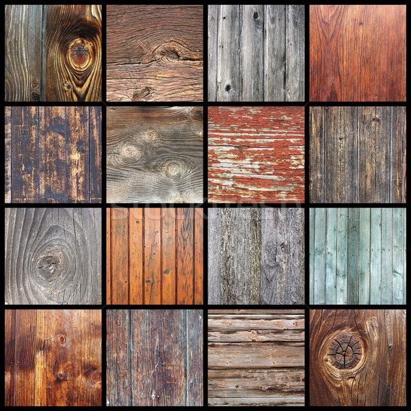Collectie houten texturen ontwerp echt Stockfoto © taviphoto