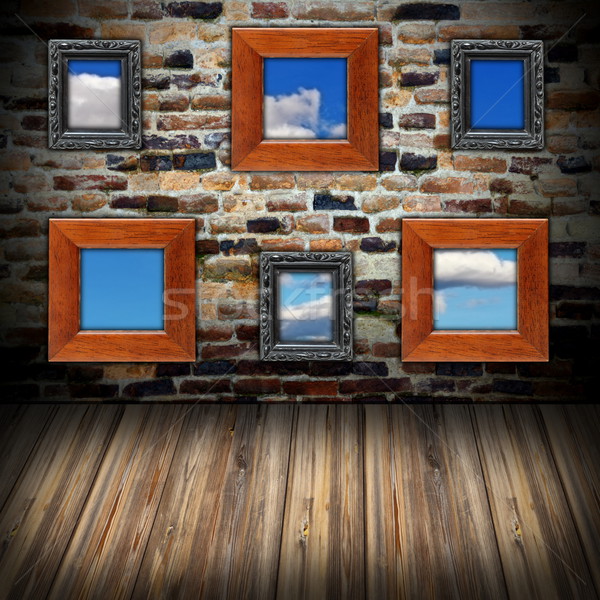Zdjęcia stock: Ramki · niebo · widoku · ściany · streszczenie · wnętrza