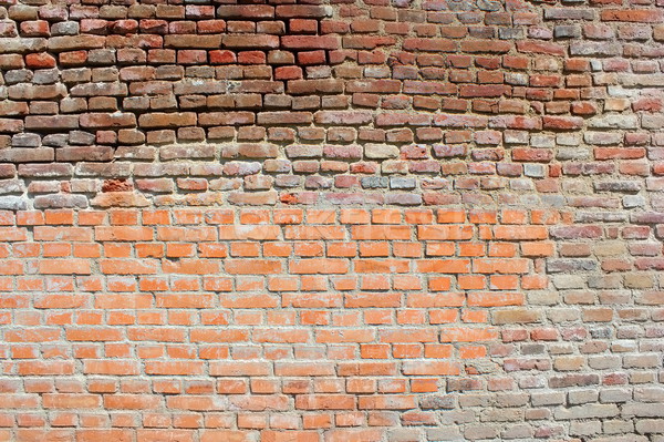 Helyreállítás öreg erőd fal téglafal textúra Stock fotó © taviphoto