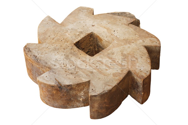 ancient wooden serrated wheel Stock photo © taviphoto