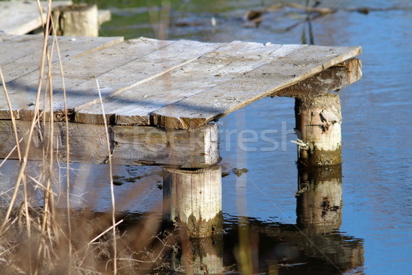 small wooden pontoon Stock photo © taviphoto
