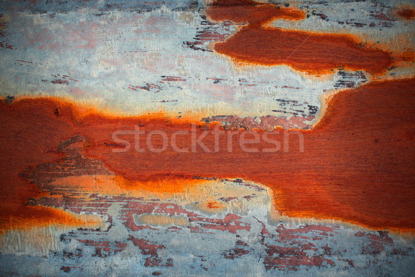 Pas eski metal yüzeye turuncu renkli doku Stok fotoğraf © taviphoto