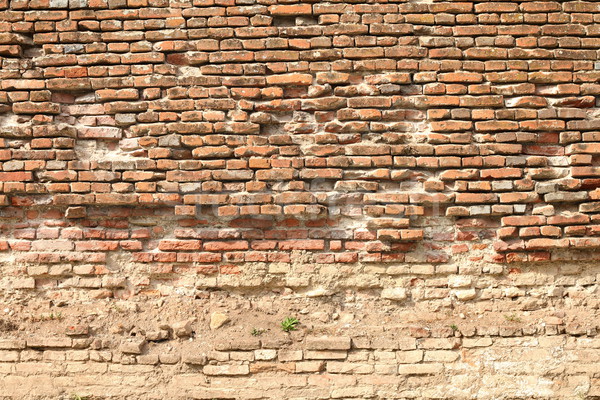 Stock photo: cracked bricks on ancient fortress