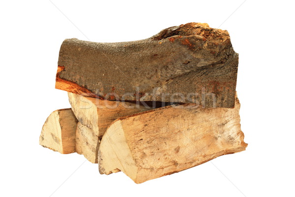 Zdjęcia stock: Ognia · drewna · biały · odizolowany · drzewo