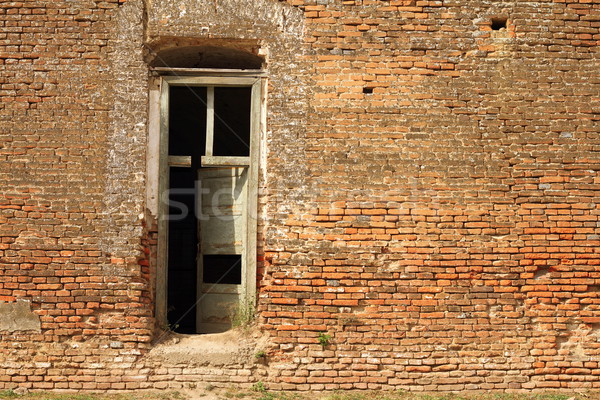 Tür aufgegeben Burg Detail alten Fassade Stock foto © taviphoto