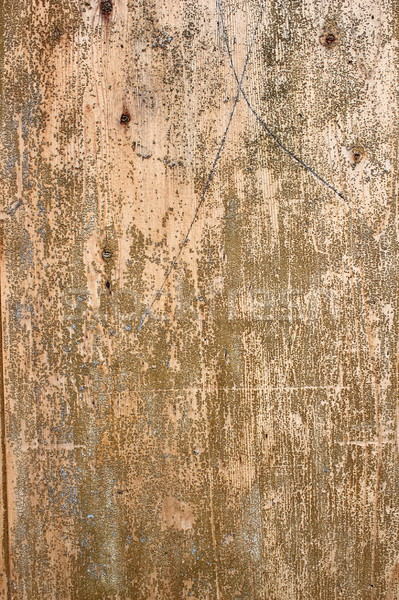 Stock photo: weathered painted wooden board