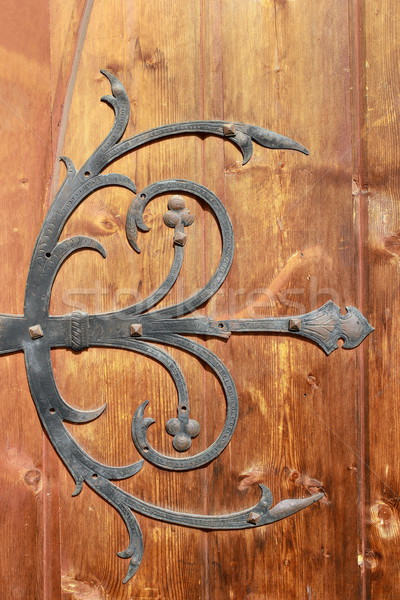 medieval metal decorations on old door Stock photo © taviphoto
