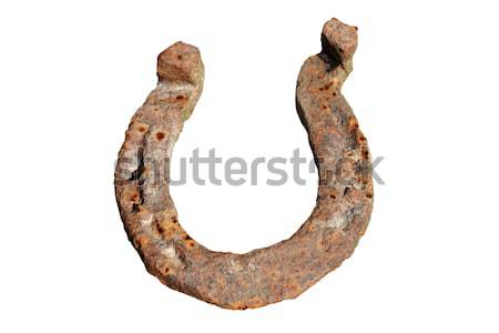 rusty horseshoe on white Stock photo © taviphoto