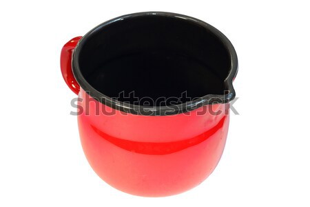 red painted metal ewer on white background Stock photo © taviphoto
