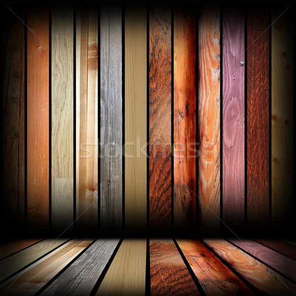 planks of different colors on  interior backdrop Stock photo © taviphoto