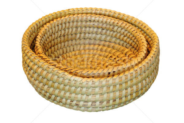 Stock photo: trellis small baskets over white