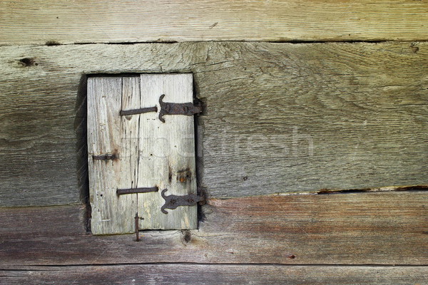 Foto stock: Antigua · ciego · ventana · fachada · edad