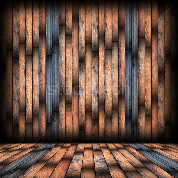 brown spruce planks finishing on interior backdrop Stock photo © taviphoto