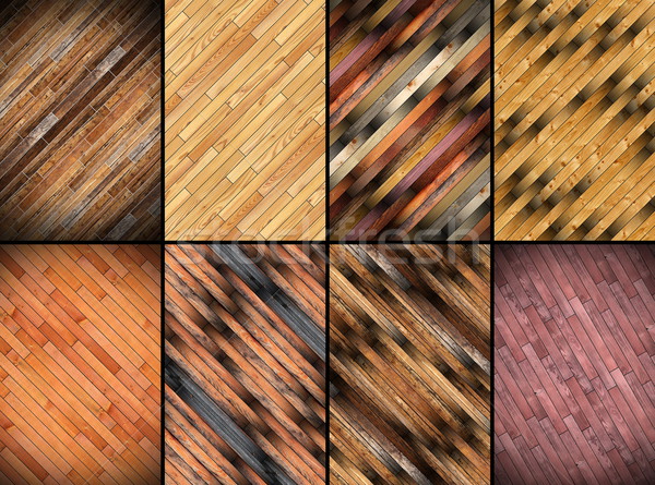 collage of wooden parquet patterns Stock photo © taviphoto