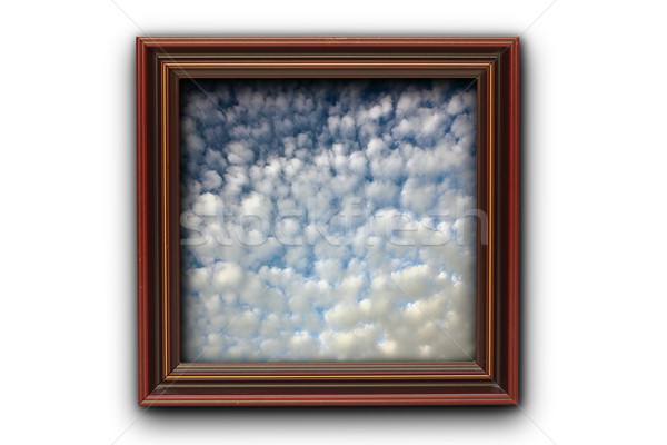 image of beautiful sky on photo wood frame Stock photo © taviphoto